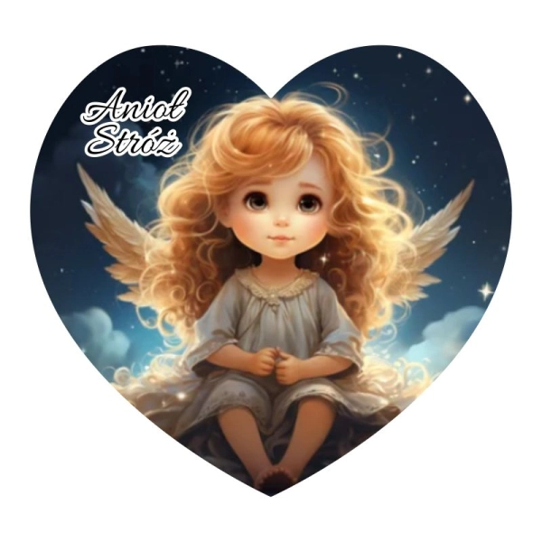 Magnes serce z aniołem N12